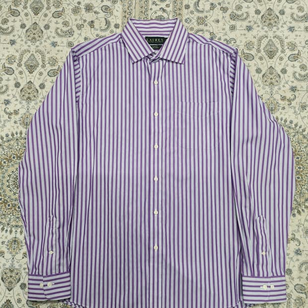 폴로 랄프로렌 퍼플 스트라이프 셔츠 16/2-1 (105-110)