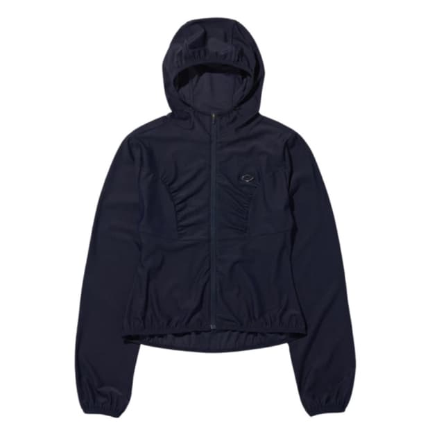 미스치프 후드 와플 집업 네이비 M