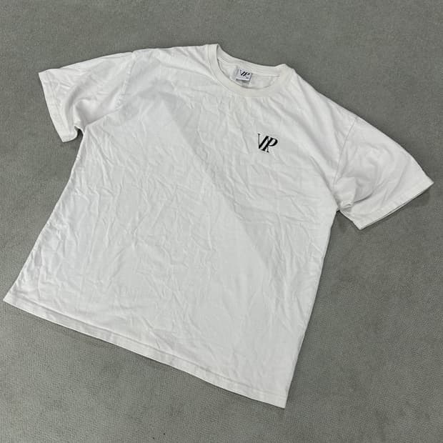 NP 화이트 반팔 티셔츠 XL