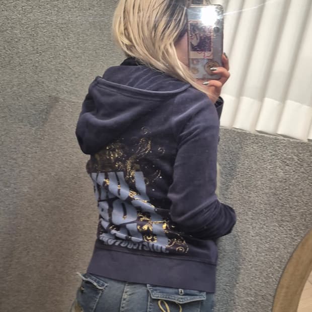 JUICY COUTURE VELVET HOODIE ZIPUP 