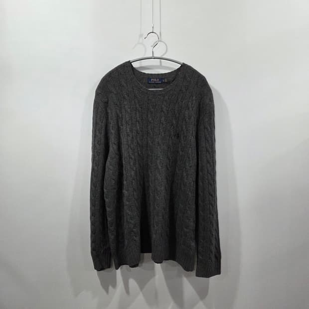 폴로랄프로렌 울 캐시미어 케이블 니트 XL