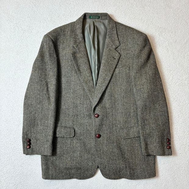 파올로구찌 x 해리스트위드 90's 울 헤링본 블레이저 PN6902
