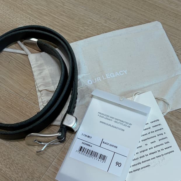 Our Legacy 2cm 벨트 블랙