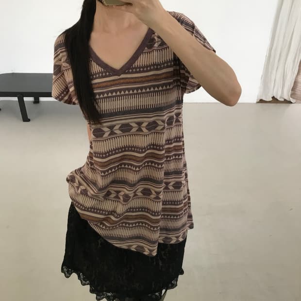 vintage ethnic pattern top
