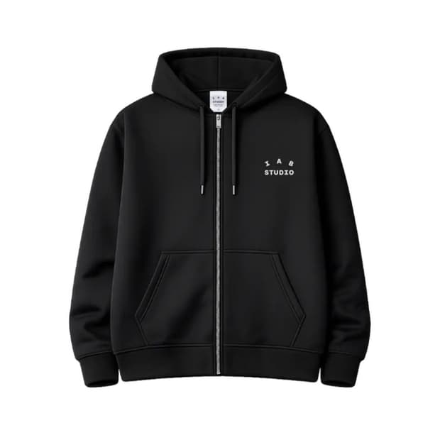 아이앱 스튜디오 후드 집업 블랙-26SS L사이즈