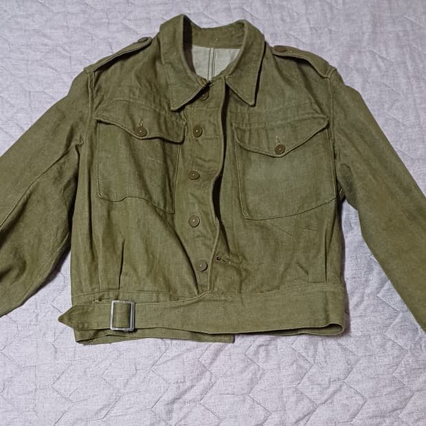 오리지널 영국군 배틀드레스 그린데님 P40