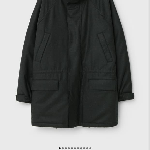 오라리 울 플란넬 패디드 블루종