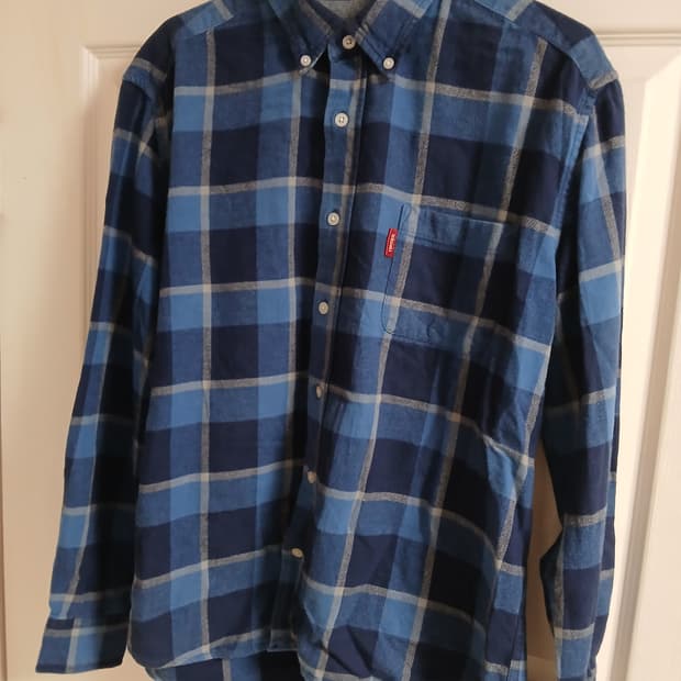 컨버스 블루 체크셔츠