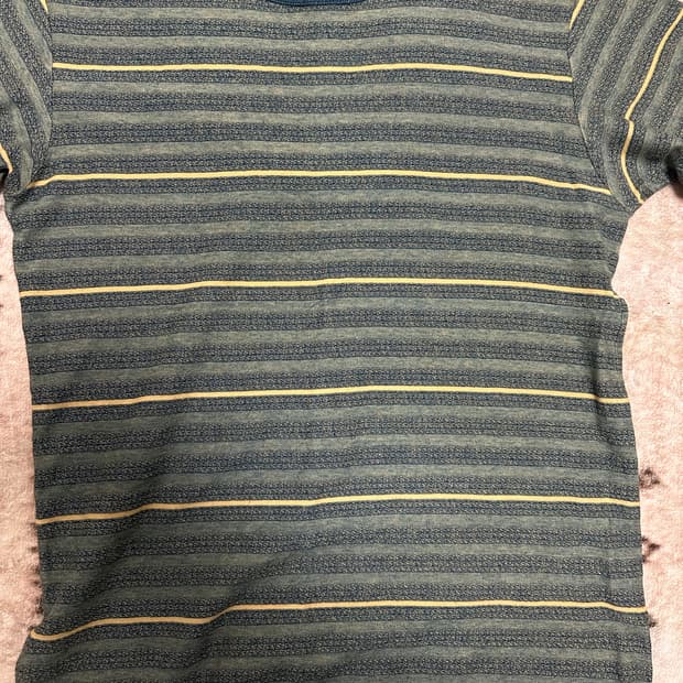 rrl 인디고 스트라이프 자카드 티셔츠 L