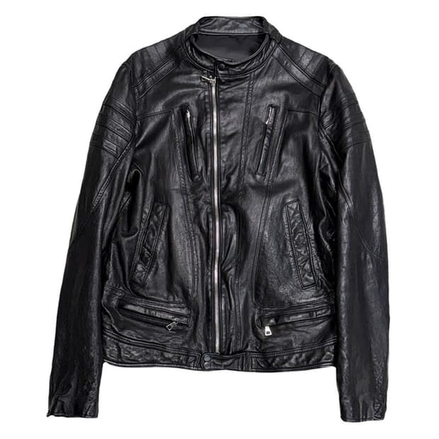 100% 이탈리아 램스킨 레더 자켓 46