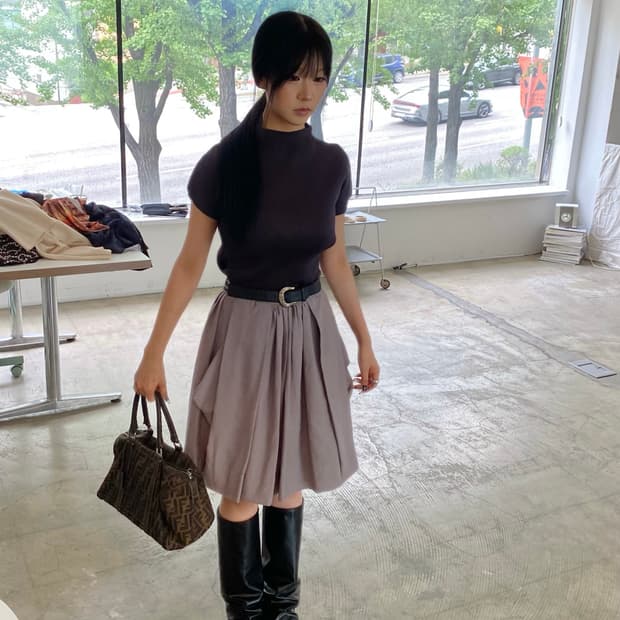플리츠 스커트
