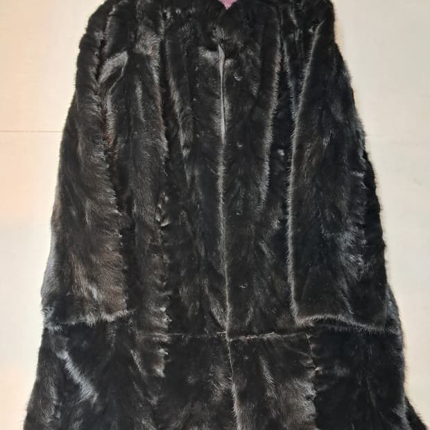 진도 밍크 코트 블랙 94-100-170