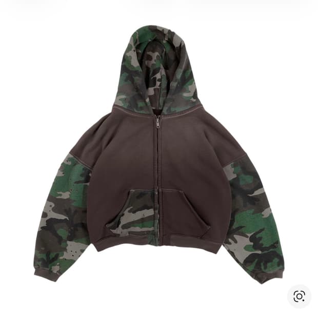 [ 구매 ] ERL Camo 패치워크 후드집업 