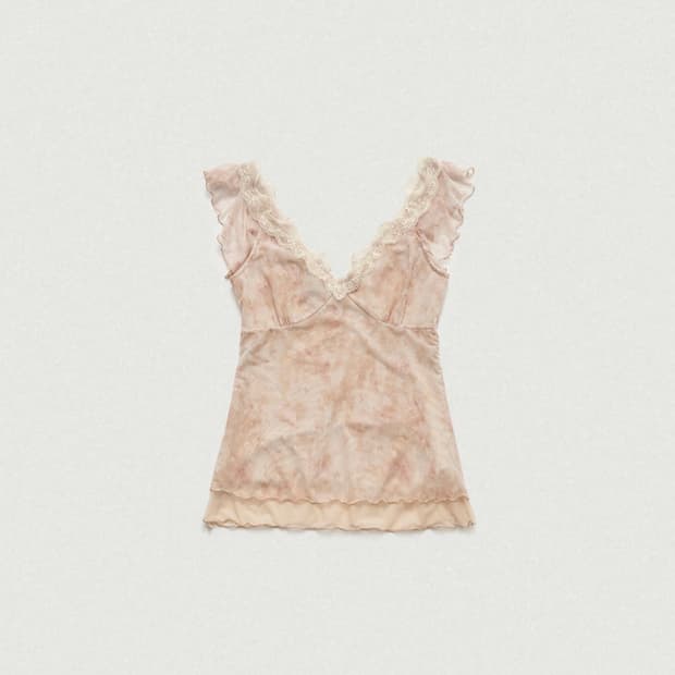 더바넷 Sena Sheer Lace Sleeveless Top S