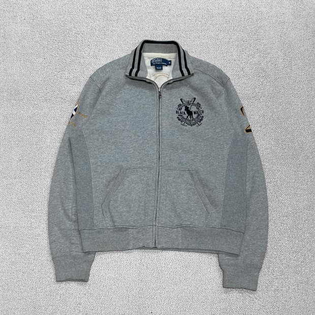 폴로 랄프로렌 블랙워치 스웻 집업 자켓 그레이
