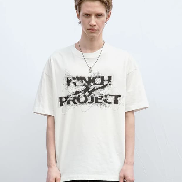 메종미네드 PINCH DOODLE HALF T WHITE 반팔 티셔츠 L