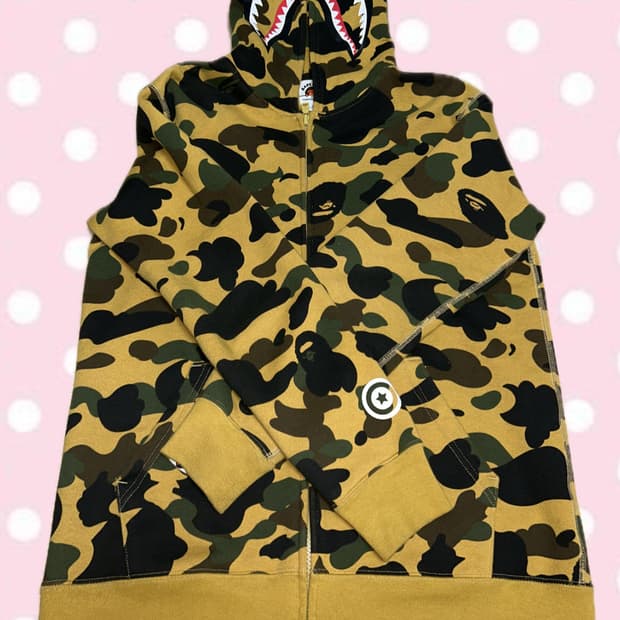 베이프 샤크 후드집업 황계