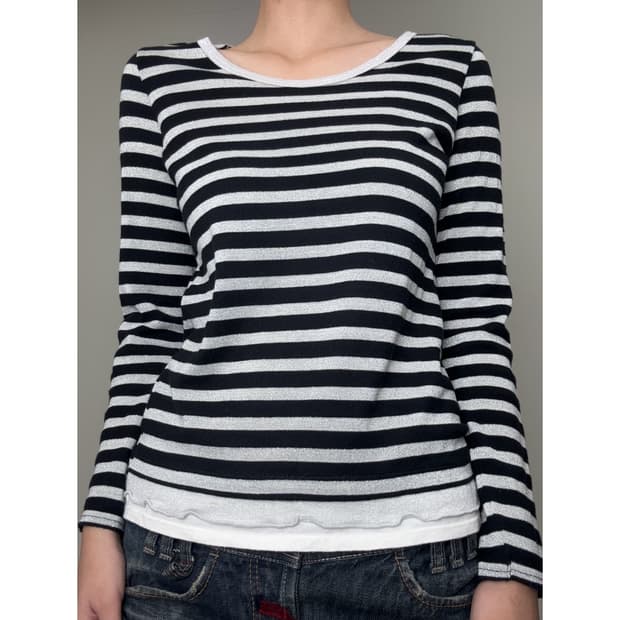 빈티지 스트라이프 롱슬리브 이너