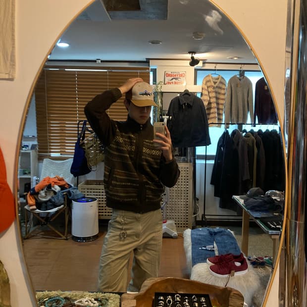 USA vtg 노르딕 니트 집업