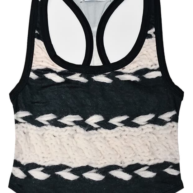 EEssay 스트라이프 슬리브리스 