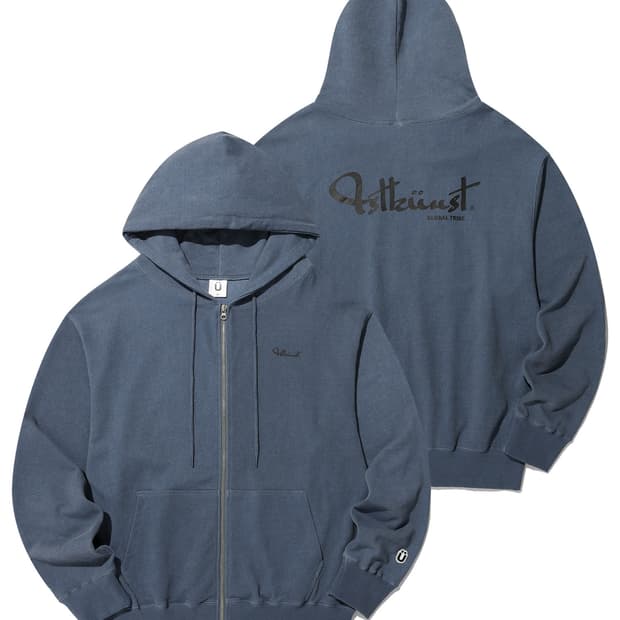 M ) 이스트쿤스트 워싱 후드 집업 블루