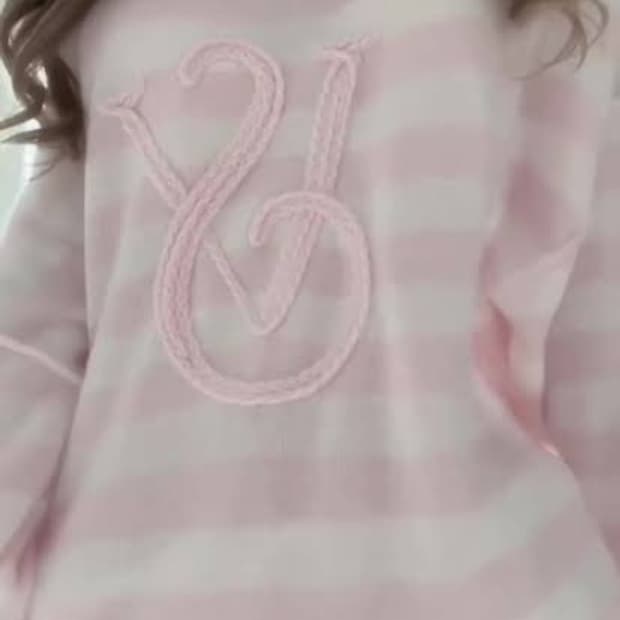 빅토리아 시크릿 핑크 스트라이프 니트 히메 갸루 빈티지 리즈리사 핀터