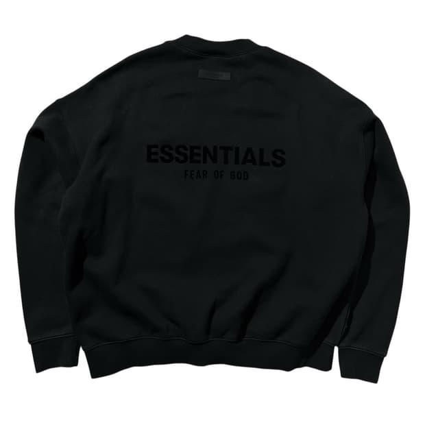 (매장판) 피어오브갓 에센셜 맨투맨 블랙