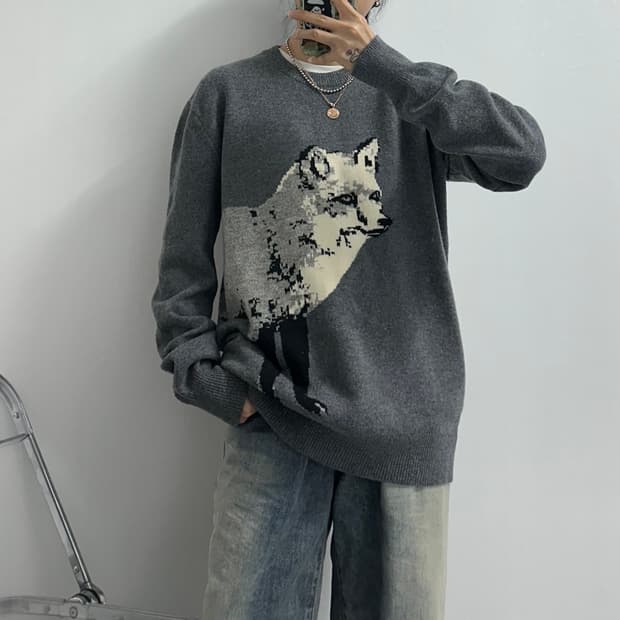 GAP 갭 폭스 램스울 니트