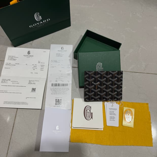 [당일출고,풀박스] 고야드 빅투아르 블랙 반지갑