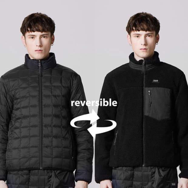 TAION 유니섹스 REVERSIBLE 다운 플리스 자켓 L
