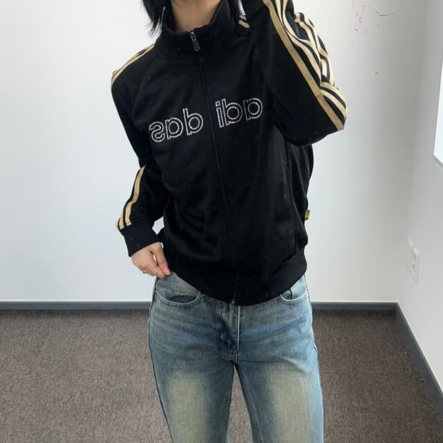 Adidas 아디다스 큐빅 로고 검골 져지