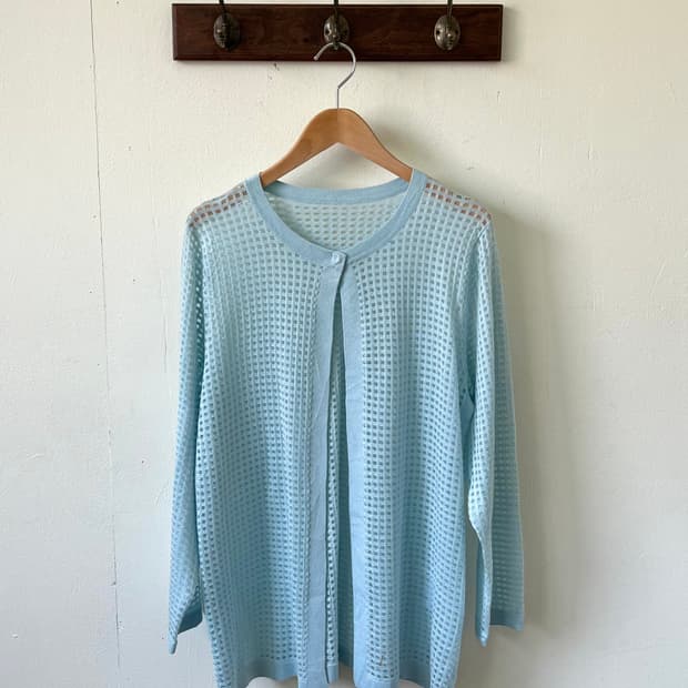 DoCLASSE 스카이 블루 시스루 가디건