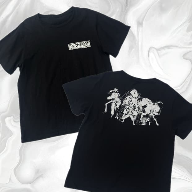 MOSBURGCR 재팬 원피스 밀집모자 해적단 반팔 티셔츠 펑크