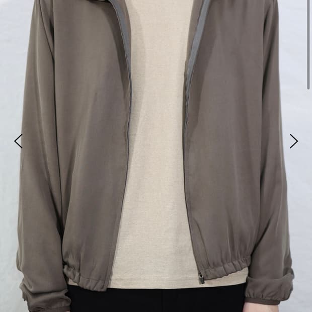 Tailored cupra zip-up (brown)