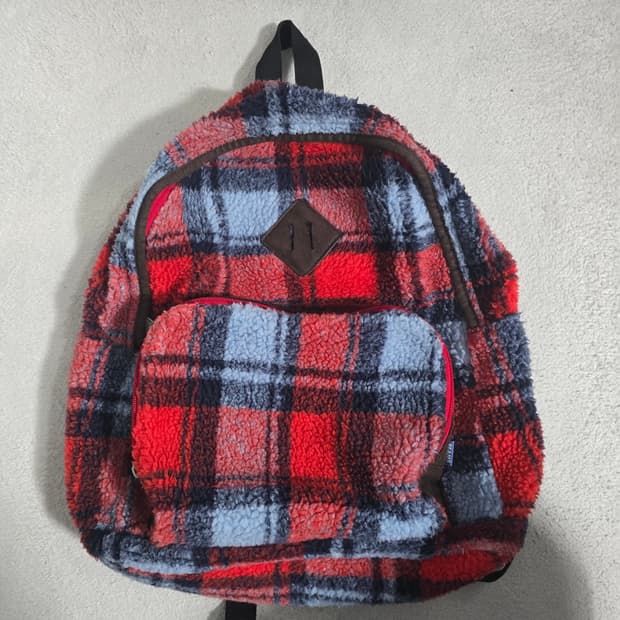 Beams Heart 빔즈하트 체크 플리스 백팩