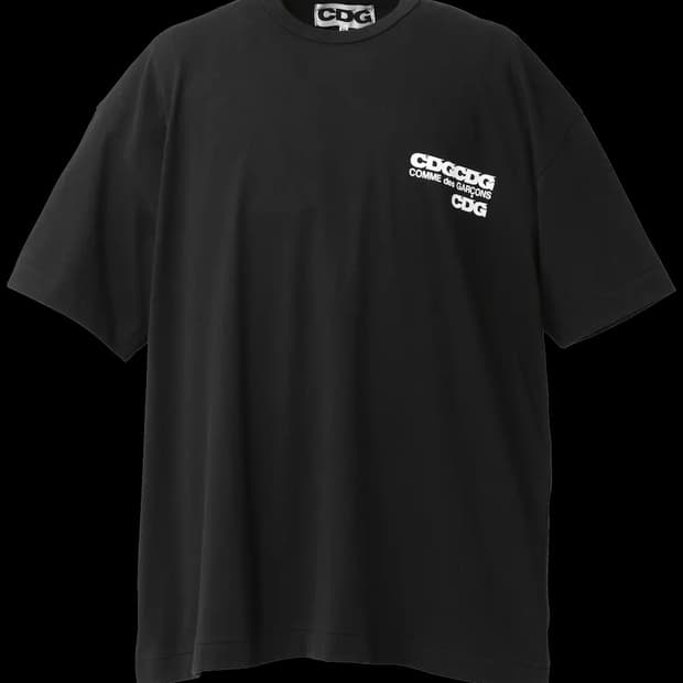 cdg 오버사이즈 반팔티 블랙 m
