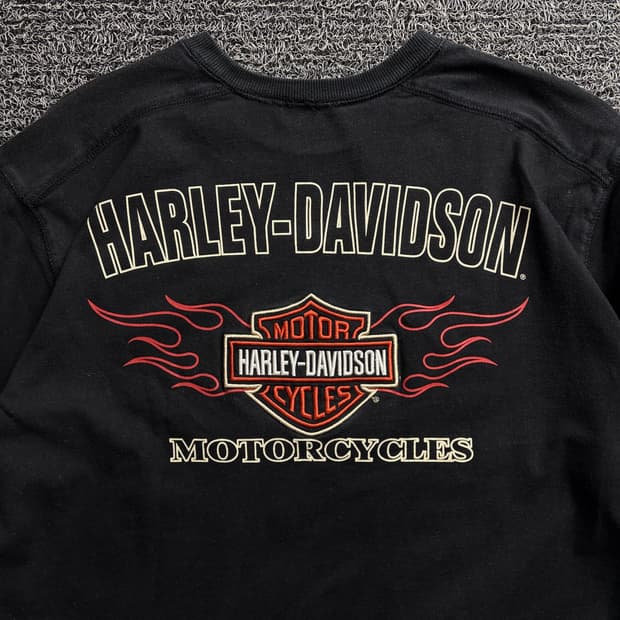 할리데이비슨 아카이브 플레임 자수 롱슬리브 2791