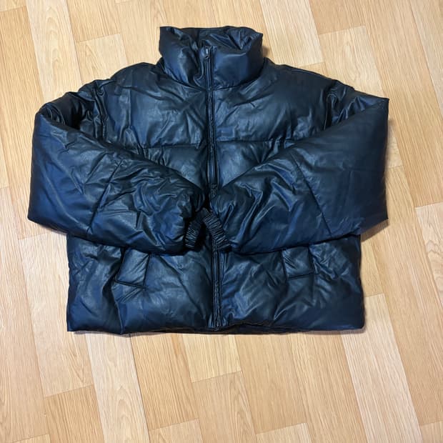 숏패딩 페이크레더