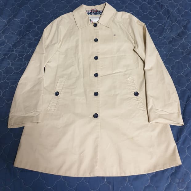 타미힐피거 우먼 트렌치 미디코트 베이지 (S)