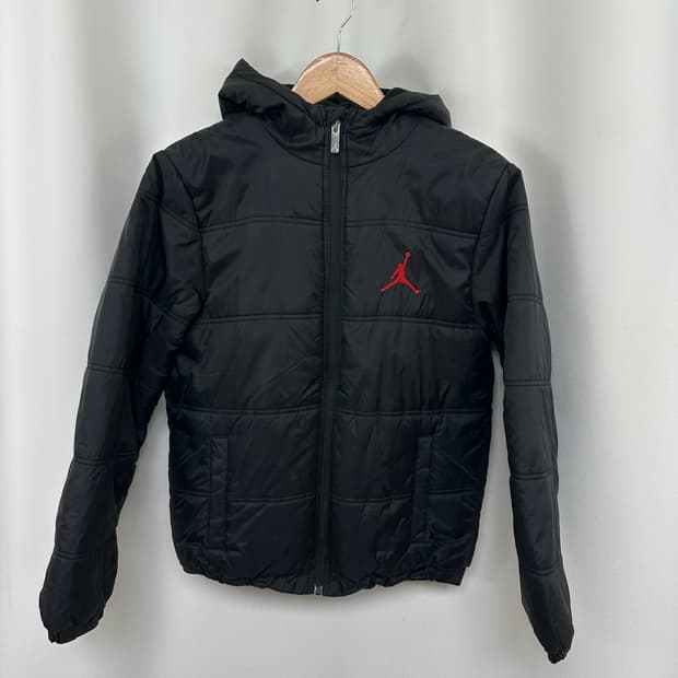 조던 여자 기모 후드패딩 검정 XL