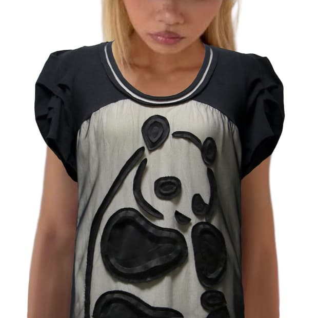 Panda Shirring Puff top
