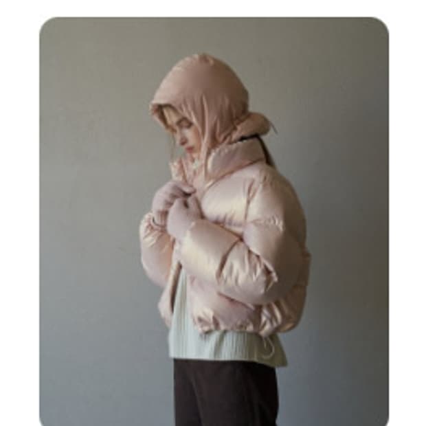 라퍼지 포 우먼 글로시 핑크 패딩