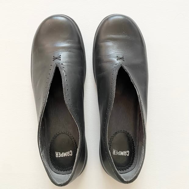 [캠퍼] 정품 스파이럴 코멧 가죽 블랙 여성슈즈 38(240~245)