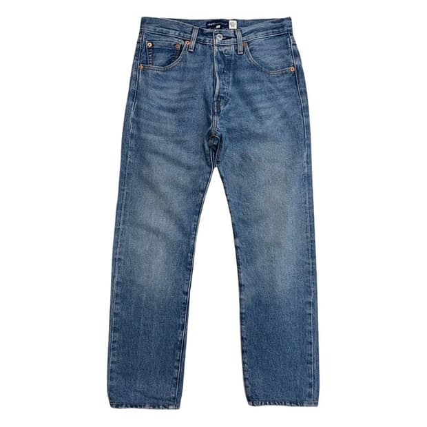 LEVI'S 501 (버튼플라이) 가죽패치 데님팬츠 28/32