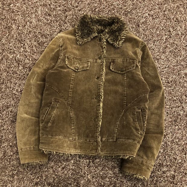 빈티지 코듀로이 퍼 쉐르파 자켓