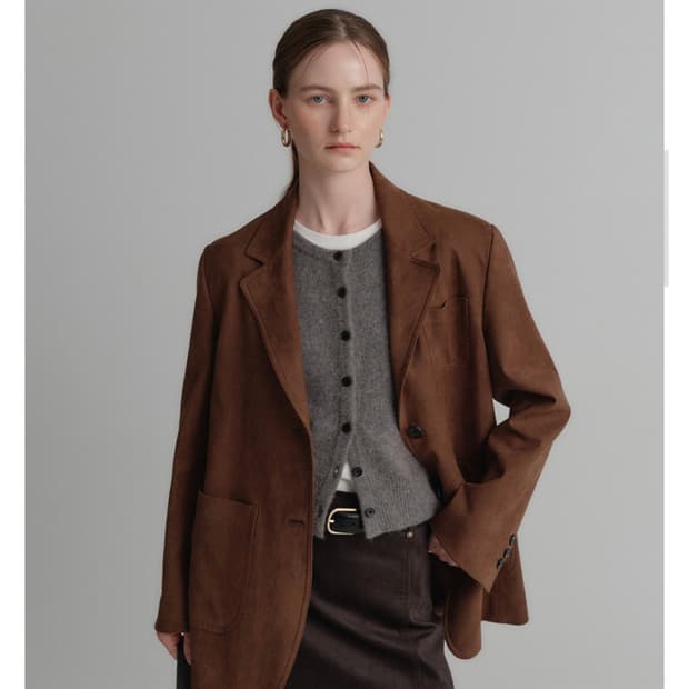 새상품) 룩캐스트 스웨이드 자켓 브라운 