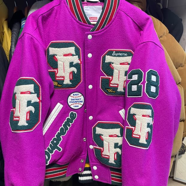 슈프림 드릴팀 바시티 자켓 (m)