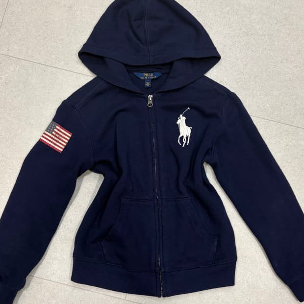 폴로 빅포니 성조기 후드집업 새상품급