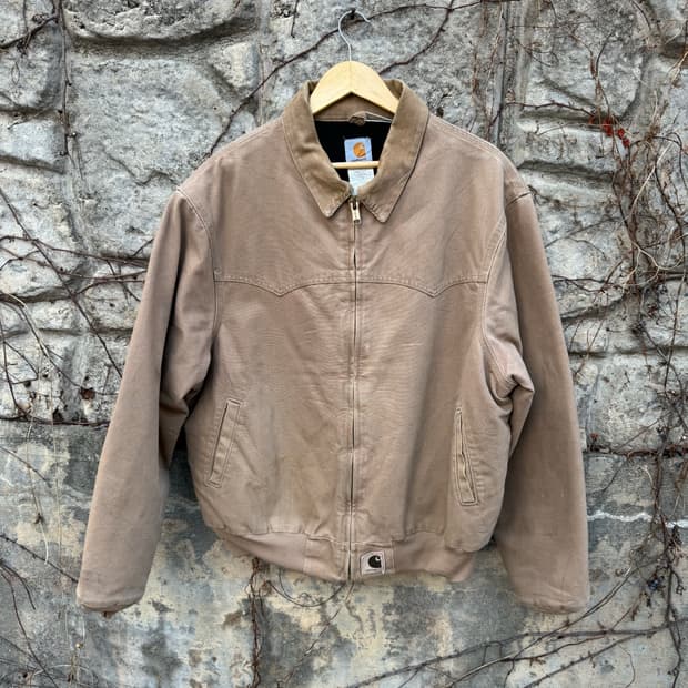 00s 칼하트 빈티지 싼타페 sdl 코듀로이카라 가죽탭 워크 자켓