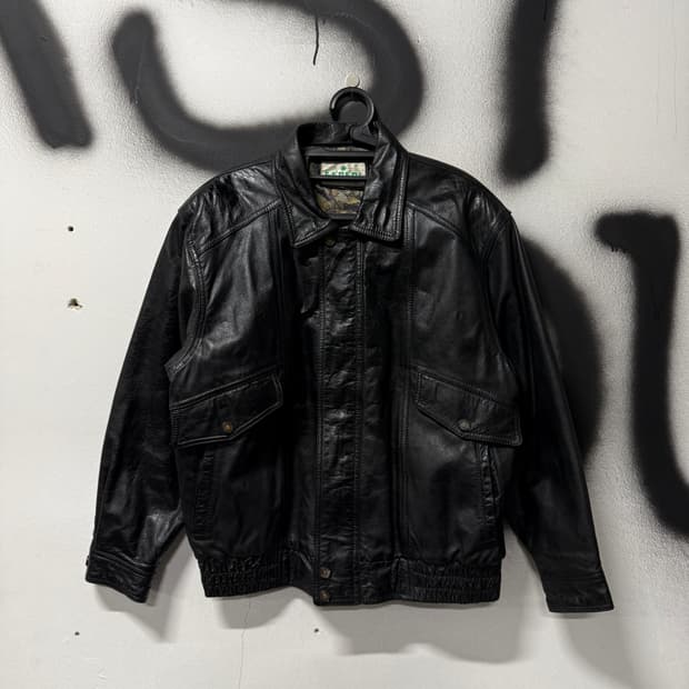 VTG 빈티지 100% 카우하이드 소가죽 A2 봄버 자켓